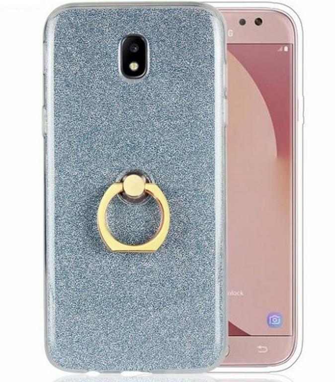 Smartuj Silikonový lesklý zadní kryt pro Samsung J7- 2017 se stojánkem PZK16 Barva: Modrá 1 Smartuj Silikonový lesklý zadní kryt pro Samsung J7- 2017 se stojánkem PZK16 Barva: Modrá