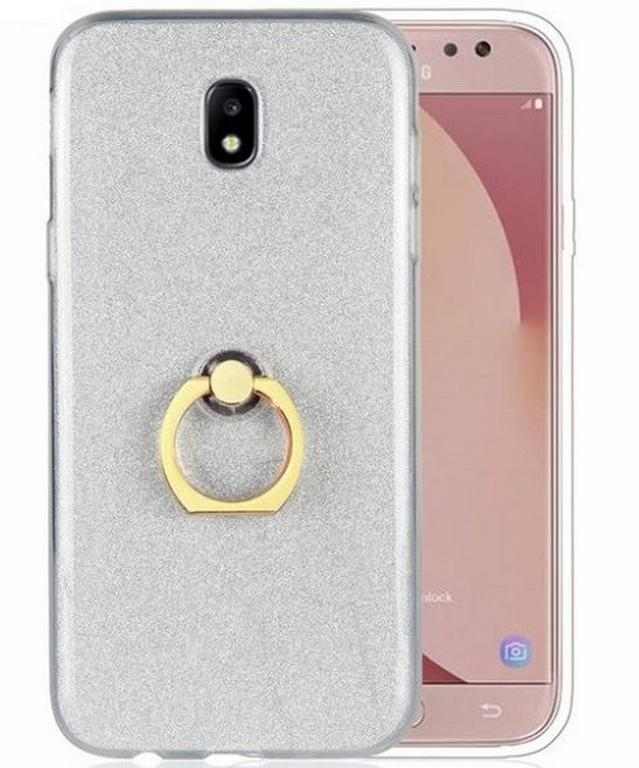 Smartuj Silikonový lesklý zadní kryt pro Samsung J7- 2017 se stojánkem PZK16 Barva: Bílá 1 Smartuj Silikonový lesklý zadní kryt pro Samsung J7- 2017 se stojánkem PZK16 Barva: Bílá