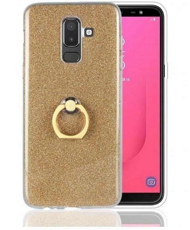 Smartuj Silikonový lesklý zadní kryt pro Samsung J8-2018 se stojánkem PZK19 Barva: Zlatá 1 Smartuj Silikonový lesklý zadní kryt pro Samsung J8-2018 se stojánkem PZK19 Barva: Zlatá