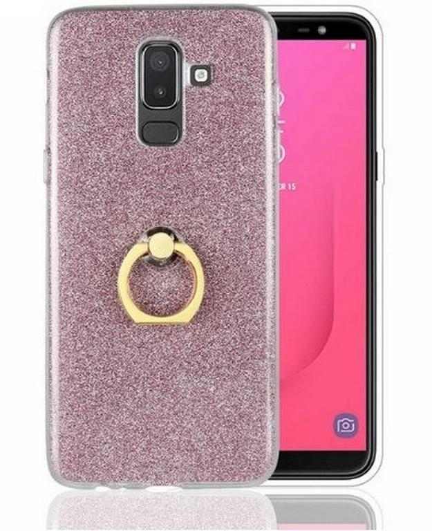 Smartuj Silikonový lesklý zadní kryt pro Samsung J8-2018 se stojánkem PZK19 Barva: Růžová 1 Smartuj Silikonový lesklý zadní kryt pro Samsung J8-2018 se stojánkem PZK19 Barva: Růžová