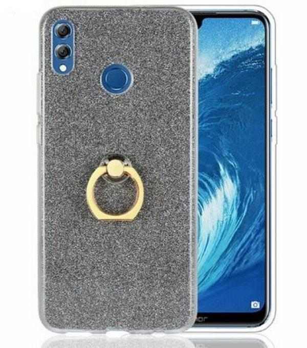 Smartuj Silikonový lesklý zadní kryt se stojánkem pro Honor 8X PZK52 Barva: Šedá
