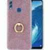 Smartuj Silikonový lesklý zadní kryt se stojánkem pro Honor 8X PZK52 Barva: Šedá - Image 3