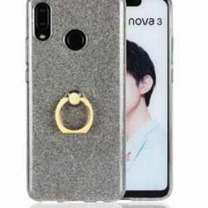 14750 3 silikonovy leskly zadni kryt se stojankem pro huawei nova 3 pzk48 barva zlata