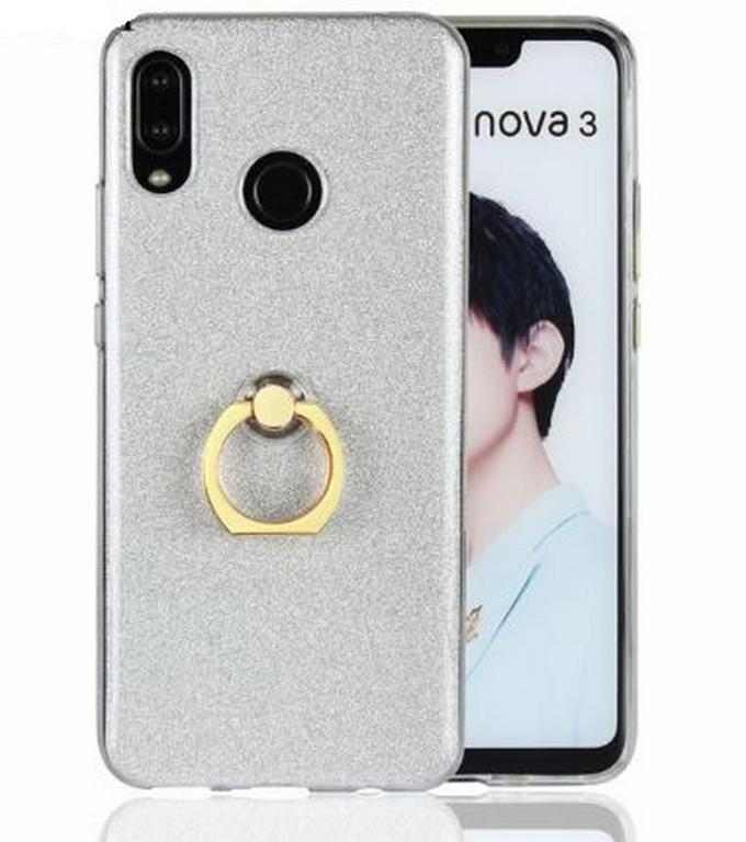 Smartuj Silikonový lesklý zadní kryt se stojánkem pro Huawei Nova 3 PZK48 Barva: Bílá 1 Smartuj Silikonový lesklý zadní kryt se stojánkem pro Huawei Nova 3 PZK48 Barva: Bílá