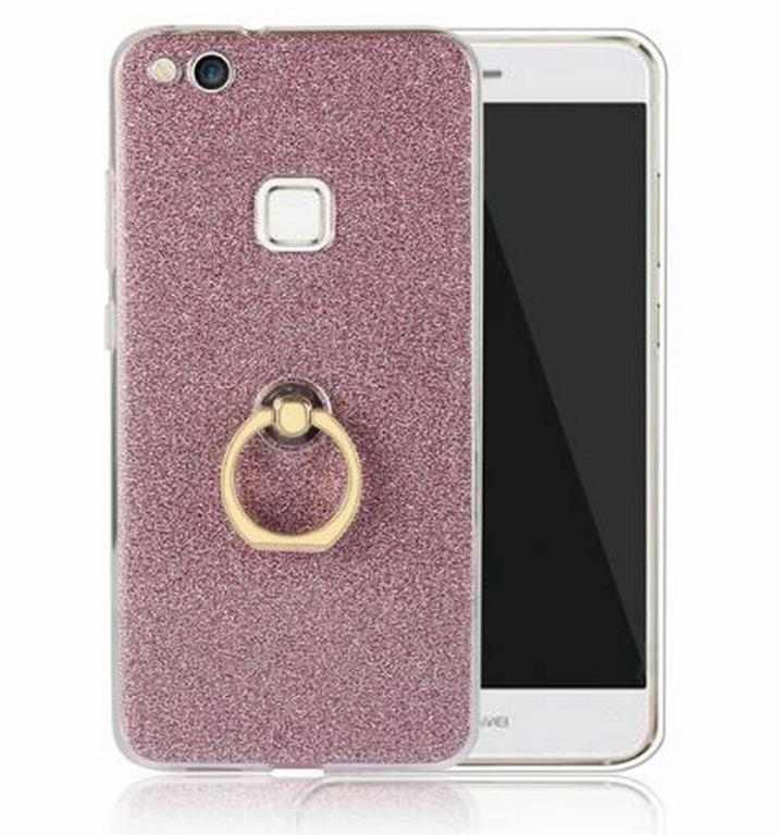 Smartuj Silikonový lesklý zadní kryt se stojánkem pro Huawei P10 Lite PZK45 Barva: Růžová 1 Smartuj Silikonový lesklý zadní kryt se stojánkem pro Huawei P10 Lite PZK45 Barva: Růžová