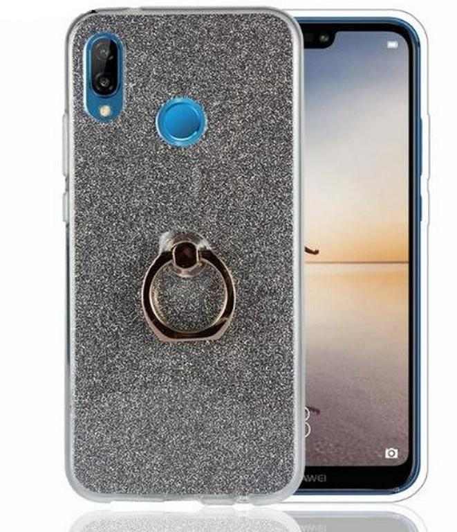 Smartuj Silikonový lesklý zadní kryt se stojánkem pro Huawei P20 PZK42 Barva: Šedá 1 Smartuj Silikonový lesklý zadní kryt se stojánkem pro Huawei P20 PZK42 Barva: Šedá