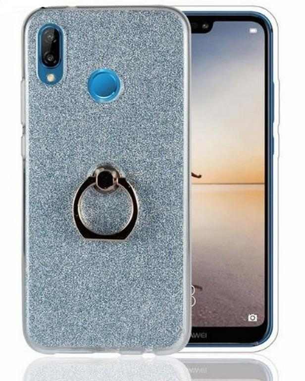 Smartuj Silikonový lesklý zadní kryt se stojánkem pro Huawei P20 PZK42 Barva: Modrá 1 Smartuj Silikonový lesklý zadní kryt se stojánkem pro Huawei P20 PZK42 Barva: Modrá