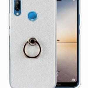 14762 7 silikonovy leskly zadni kryt se stojankem pro huawei p20 pzk42 barva seda