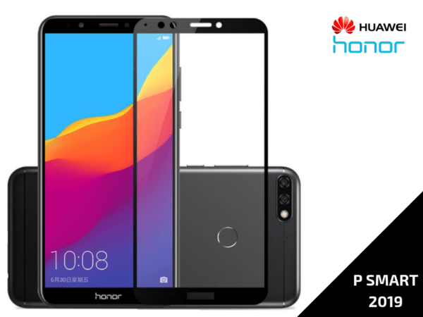 Smartuj Tvrzené bezpečnostní sklo Full Cover pro Huawei P SMART 2019 s černým rámečkem