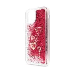 guess liquid glitter kryt pro apple iphone 11 plastovy ruzove trpytky guhcn61glhflra