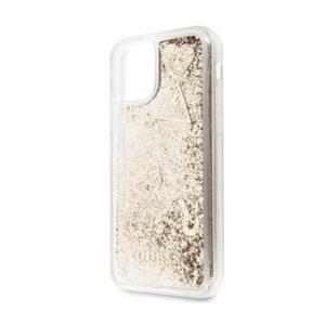 guess liquid glitter kryt pro apple iphone 11 plastovy zlate trpytky guhcn61glhflgo