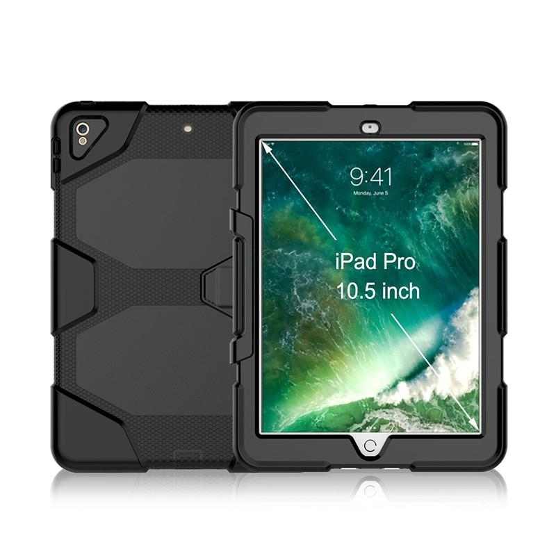 Kryt / obal pro Apple iPad Pro 10,5" / Air 10,5" - outdoor - odolný - plastový / silikonový - černý 1 Kryt / obal pro Apple iPad Pro 10,5" / Air 10,5" - outdoor - odolný - plastový / silikonový - černý