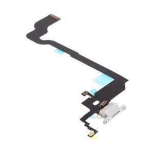 Napájecí a datový konektor s flex kabelem + GSM anténa + mikrofony pro Apple iPhone X - šedý - kvalita A+