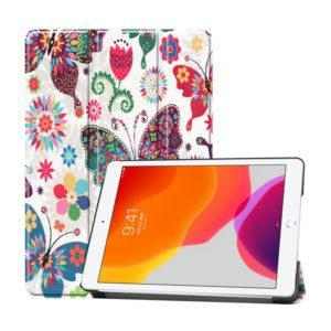 pouzdro kryt pro apple ipad 10 2 2019 funkce chytreho uspani stojanek plastova zada motyli a kvetiny