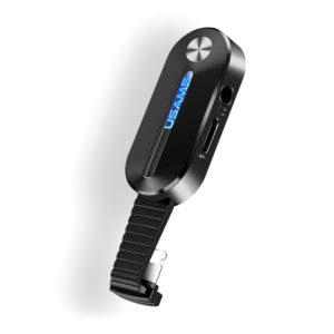 prepojka adapter lightning usams na lightning a 3 5mm jack pro apple iphone cerna