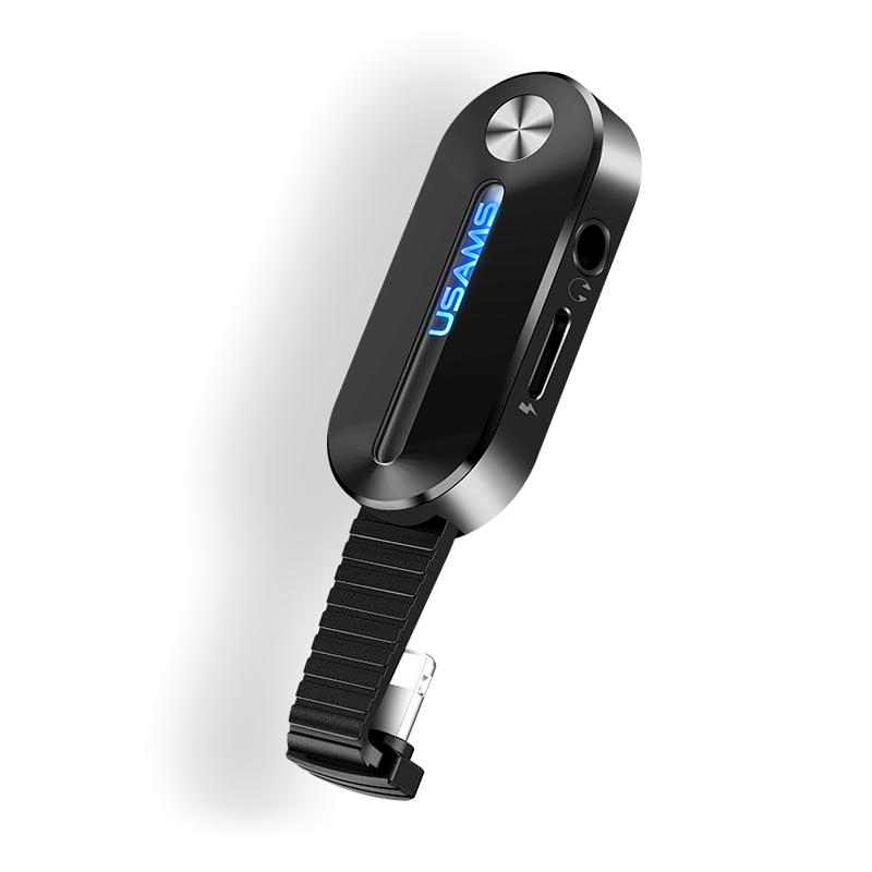 Přepojka / adaptér Lightning USAMS na Lightning a 3,5mm jack - pro Apple iPhone - černá 1 Přepojka / adaptér Lightning USAMS na Lightning a 3,5mm jack - pro Apple iPhone - černá