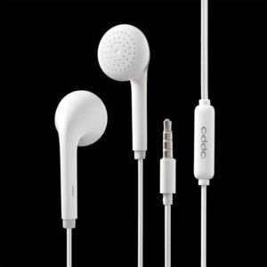 sluchatka oppo s tlacitkem a mikrofonem pro apple zarizeni bila