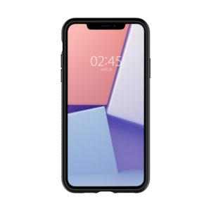 spigen liquid air kryt pro apple iphone 11 trojuhelnikovy vzor gumovy cerny 3bs010590