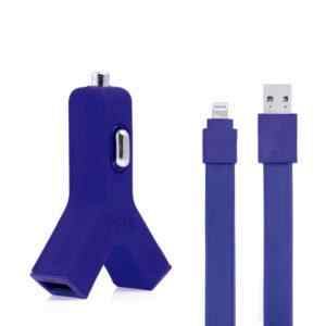 2v1 nabijeci sada tylt pro apple zarizeni autonabijecka 2x usb 2 1a mfi kabel lightning modra
