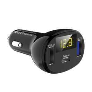 autonabijecka adapter usb c 2x usb 30w rychle nabijeni cerna