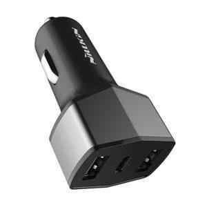 Autonabíječka NILLKIN - 2x USB-A + USB-C (6,4A) - černá