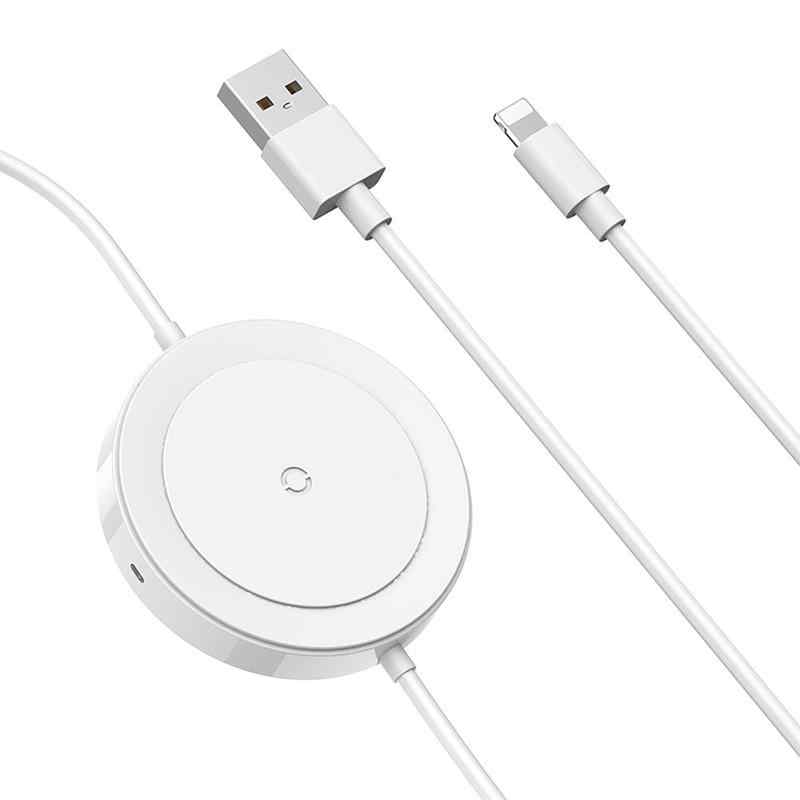 BASEUS Synchronizační a nabíjecí kabel 2v1 Lightning + Qi bezdrátová nabíječka - 1m - bílý; PB1576Z-2 1 BASEUS Synchronizační a nabíjecí kabel 2v1 Lightning + Qi bezdrátová nabíječka - 1m - bílý; PB1576Z-2