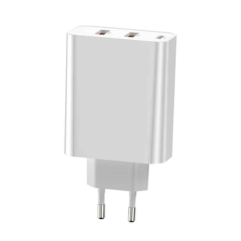 EU napájecí adaptér / nabíječka BASEUS Speed pro Apple iPhone / MacBook - 2x USB + USB-C - bílý; CCFS-G02 1 EU napájecí adaptér / nabíječka BASEUS Speed pro Apple iPhone / MacBook - 2x USB + USB-C - bílý; CCFS-G02