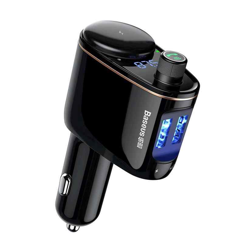 FM transmitter / vysílač BASEUS S-06 + autonabíječka 2x USB + Bluetooth 4.2 handsfree - černý 1 FM transmitter / vysílač BASEUS S-06 + autonabíječka 2x USB + Bluetooth 4.2 handsfree - černý