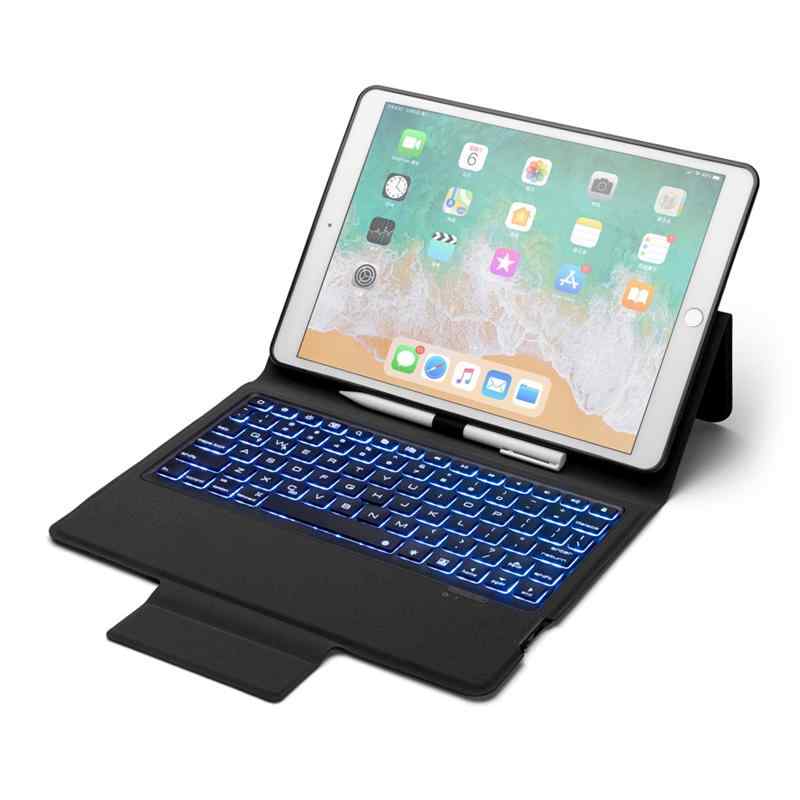 Klávesnice Bluetooth + kryt / pouzdro pro Apple iPad 10,2" - umělá kůže - černá / šedá 1 Klávesnice Bluetooth + kryt / pouzdro pro Apple iPad 10,2" - umělá kůže - černá / šedá