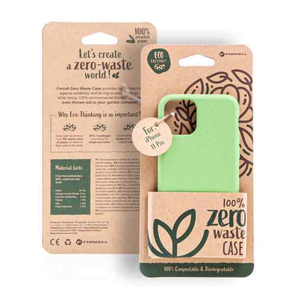 Kryt FORCELL BIO - pro Apple iPhone 11 Pro - Zero Waste kompostovatelný kryt - zelený