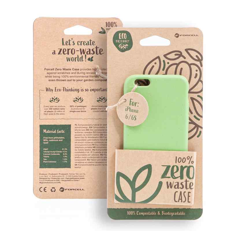 Kryt FORCELL BIO - pro Apple iPhone 6 / 6S - Zero Waste kompostovatelný kryt - zelený 1 Kryt FORCELL BIO - pro Apple iPhone 6 / 6S - Zero Waste kompostovatelný kryt - zelený