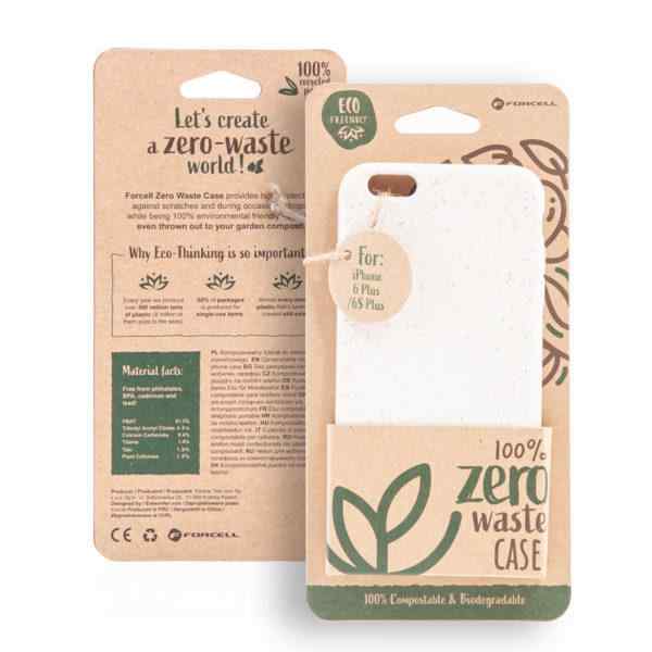 Kryt FORCELL BIO - pro Apple iPhone 6 Plus / 6S Plus - Zero Waste kompostovatelný kryt - přírodní