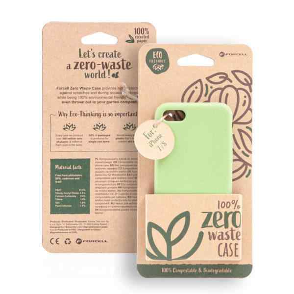Kryt FORCELL BIO - pro Apple iPhone 7 / 8 / SE (2020) - Zero Waste kompostovatelný kryt - zelený