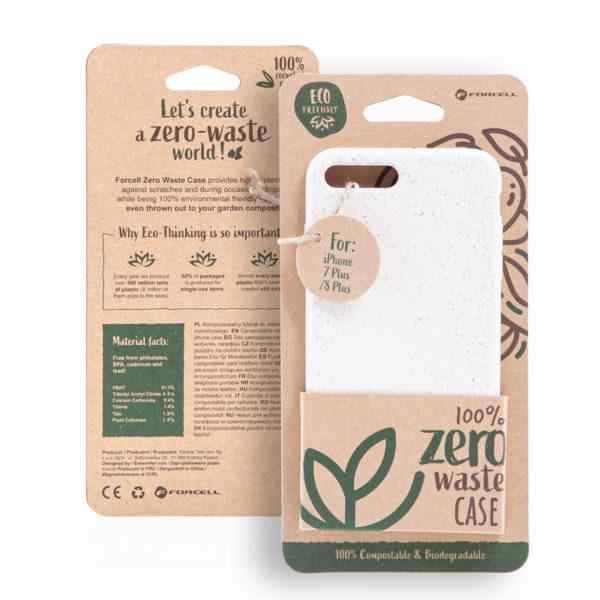Kryt FORCELL BIO - pro Apple iPhone 7 Plus / 8 Plus - Zero Waste kompostovatelný kryt - přírodní