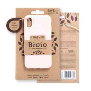 Kryt FOREVER BIOIO - pro Apple iPhone X / Xs - Zero Waste kompostovatelný kryt - růžový