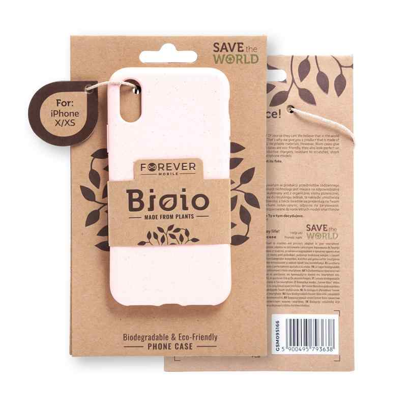 Kryt FOREVER BIOIO - pro Apple iPhone X / Xs - Zero Waste kompostovatelný kryt - růžový 1 Kryt FOREVER BIOIO - pro Apple iPhone X / Xs - Zero Waste kompostovatelný kryt - růžový