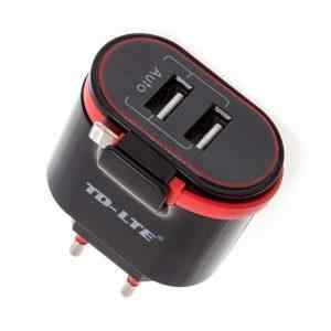 Napájecí adaptér / nabíječka pro Apple iPhone / iPad / iPod - 2x USB + kabel Lightning - 2,4A