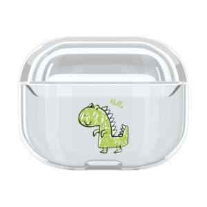 pouzdro obal pro apple airpods pro plastove pruhledne dinosaur