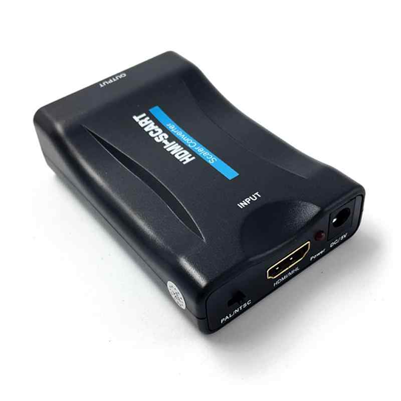 Přepojka / redukce HDMI samice (vstup) na SCART samice (výstup) - aktivní provedení - černá 1 Přepojka / redukce HDMI samice (vstup) na SCART samice (výstup) - aktivní provedení - černá