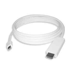 propojovaci kabel redukce mini displayport thunderbolt na hdmi bily 2m