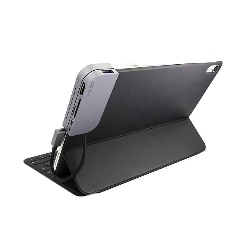 Redukce / adaptér EPICO pro Apple iPad Pro s USB-C na USB-C + USB + SD + MicroSD + HDMI + 3,5mm jack - kovová - šedá 1 Redukce / adaptér EPICO pro Apple iPad Pro s USB-C na USB-C + USB + SD + MicroSD + HDMI + 3,5mm jack - kovová - šedá