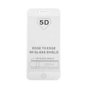 tvrzene sklo tempered glass 5d pro apple iphone 7 8 2 5d bily ramecek cire 0 3mm