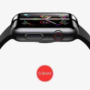 USAMS kryt pro Apple Watch 40mm Series 4 / 5 - gumový - průhledný / černý; IW485BH01