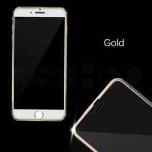 QSEHPO Full-Cover 3D metal tvrzené sklo pro Apple iPhone XR - zlaté