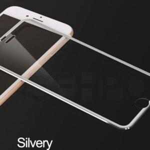QSEHPO Full-Cover 3D metal tvrzené sklo pro Apple iPhone XR - stříbrné