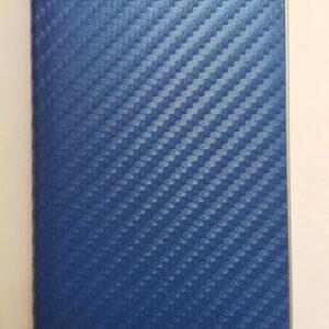 R2Invest Kožené pouzdro CARBON pro Huawei P Smart 2019 - modré