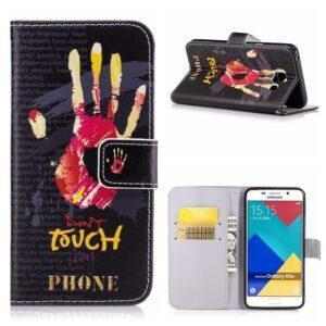 OEM Kožené pouzdro DONT TOUCH MY PHONE pro Samsung Galaxy A5 2016 A510F