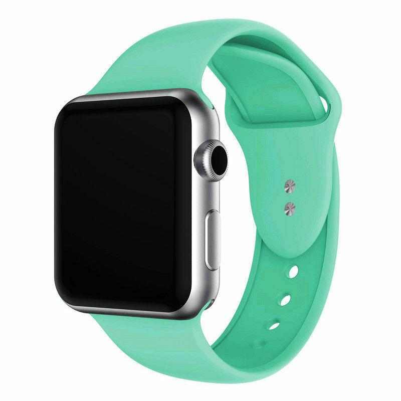 eses Silikonový řemínek 42mm/44mm S/M/L mátový pro Apple Watch 1 eses Silikonový řemínek 42mm/44mm S/M/L mátový pro Apple Watch