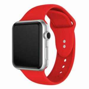eses Silikonový řemínek 42mm/44mm S/M/L červený pro Apple Watch