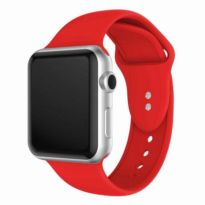 eses Silikonový řemínek 42mm/44mm S/M/L červený pro Apple Watch 1 eses Silikonový řemínek 42mm/44mm S/M/L červený pro Apple Watch